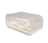 OEBUAFI Contenedor de Huevos con Ruedas Automático, Soporte para Huevos para Refrigerador, Caja de Almacenamiento de con Diseño Apilable de Doble Capa, Transparente, de Grado (Transparente)