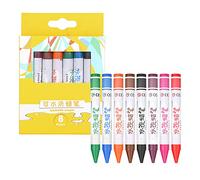 OEBUAFI Crayones Lavables 60 Unidades de Pasteles Al óleo Lavables, Barras de Pintura Al óleo, Crayones de Cera para Niños, Suministros de Arte con Contenedor de Almacenamiento para Niños, (8 colores)