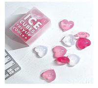 OEBUAFI Cubitos de Hielo Reutilizables en Forma de Corazón, Pure Water Chills para Bebidas, Cubitos de Hielo para Whisky Vodka café Soda, con Material PE de Grado Alimenticio, Rosa, 8.1 Oz