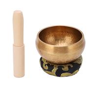 OEBUAFI Cuenco para Cantar, Cuenco para Meditación, con Sonido, de Cobre Rojo Martillado a Mano con Mazo de Madera de Melocotón para Relajación, Alivio del Estrés, Yoga,