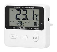 OEBUAFI de Alarma de Termómetro para Interiores y Exteriores, Rango de Temperatura de -58 ℉ ~ 158 ℉ con Alarma de Temperatura Alta/baja, Pantalla LCD Fácil de Leer, para Oficina en Casa o