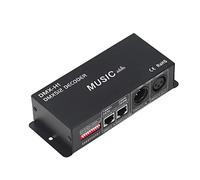 OEBUAFI Decodificador DMX de 4 Canales, Controlador de Atenuación RGB con Modo de Música para Bares, Hoteles y Bares sin Alcohol, Señal Digital DMX512 a PWM. (8A por canal)