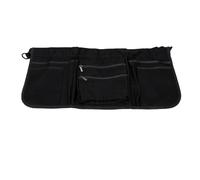 OEBUAFI Delantal Corto de Camarero Delantal de Servidor de Cintura Lona Negra con 7 Bolsillos Hebilla Ajustable para Hombres Mujeres Restaurante Café Bartender