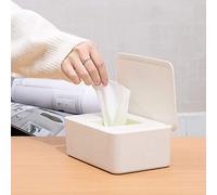 OEBUAFI Dispensador de Toallitas con Tapa y Sello de Goma, Caja para Pañuelos a Prueba de Polvo para Toallitas Húmedas para bebé, Soporta 100, Base Antideslizante, 248g PVC (Colores variados)