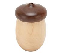 OEBUAFI Dispensador Preciso de Palillos de Dientes, Soporte de Madera Ecológico con Forma de Bellota para Restaurante de Oficina, Arce de Nogal Negro, 8cm de Altura