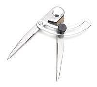 OEBUAFI Divisor de Ala de Brújula de Cuero de Acero Inoxidable para Carpintería, Herramienta de Medición Cónica de 3,9 Pulgadas para Artesano