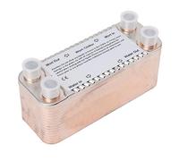 OEBUAFI Enfriador de Mosto con Intercambiador de Calor de 30 Placas de Acero Inoxidable para Elaboración de Cerveza Casera, Herramienta de Enfriamiento Ultraeficiente, Rosca NPT de 1/2 Pulgada