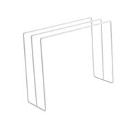 OEBUAFI Escurridor de Paños para Encimera de Cocina, Soporte Vertical para Toallas con 3 Varillas para Colgar para Almacenamiento de Trapos, Hecho de Hierro de Primera Calidad para (White)