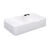 OEBUAFI Estación de Apisonador de café con Caja de Golpe Desmontable, para Portafiltros de 51mm 53mm 58mm, Organizador de Alfombrilla de Apisonado de ABS, Soporte de Silicona para (WHITE)