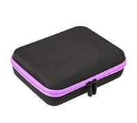 OEBUAFI Estuche para Aceites Esenciales: Organizador de Almacenamiento para Frascos de 5 Ml, con Exterior Rígido a Prueba de Golpes y Práctica Asa, Ideal para Viajes y el hogar. (Purple)