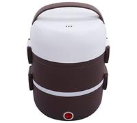 OEBUAFI Fiambrera Eléctrica Calentador de Alimentos Portátil Contenedor de 3 Capas con Ciclo de Calefacción Uniforme y Diseño a Prueba de Fugas para Cocinar Comidas Verduras Sopa en el (PURPLE)