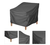 OEBUAFI Funda para Silla de Patio, Resistente Al Agua, Resistente, para Muebles de Exterior, Protección de Muebles de Césped, Funda Giratoria para Sillón de Patio (BLACK)