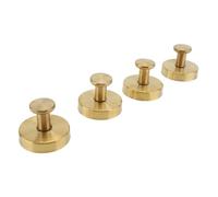 OEBUAFI Ganchos de Pared con Ventosa de Alta Capacidad de Peso, Acero Inoxidable, para Cocina y Baño, 4 Uds. (GOLD)