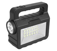 OEBUAFI Generador Solar Portátil, Banco de Energía Solar, Cargador con Batería de 6000mAh y Luces LED para Camping, Hogar, Emergencia Al Aire Libre