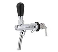 OEBUAFI Grifo de Cerveza Grifo de Cerveza de Latón y Acero Inoxidable 304 G5 Dispensador de Flujo Ajustable con Rosca de 8 Pulgadas para Barriles, Bares, Pubs, Restaurantes, Hoteles y Servicio de