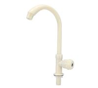 OEBUAFI Grifo de Cocina Giratorio de una Sola Manija G1/2 Pulgadas con Conexión Rápida de Plástico ABS para Grifo de Agua del Fregadero Doméstico