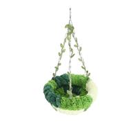 OEBUAFI Hamaca para Loros Duradera, Cama de Lana de Suave, Nido para Dormir de Pájaro Colgante para Jaula de Loros, Verde (Hamaca Grande (17x32cm / 6,69x12,60 Pulgadas))