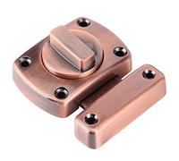 OEBUAFI Hebilla de Pestillo de Cerradura de Puerta de Aleación de Zinc, Conmutación Conveniente, Resistente y Resistente Al Desgaste, Bronce Rojo, para Puertas para Mascotas (Pestillo grande rojo