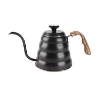 OEBUAFI Hervidor de café con Cuello de Cisne de Acero Inoxidable de 1,2 L, para Verter con Termómetro y de Madera, para Preparar té y Preparar con Precisión
