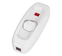 OEBUAFI Interruptor de Cable de Repuesto, Interruptor de Lámpara de Mesa ON/OFF con Luz Indicadora de LED para Dormitorio, Lámpara de Pared (WHITE)