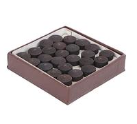 OEBUAFI Juego de 50 Puntas para Tacos de Billar de Cuero Rojo para Billar Inglés, Puntas de Repuesto Suaves y Duraderas de 12mm