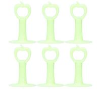 OEBUAFI Juego de 6 Topes de Puerta Protectores de Pared de Silicona, Diseño Cóncavo Verde para Prevención de Colisiones en Hogares y Baños
