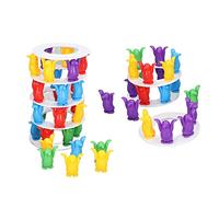 OEBUAFI Juego de Apilamiento de Bloques de Equilibrio de Pingüinos Coloridos, Juego Interactivo de Apilamiento de Torres para Niños de 3 Años o Más, Juguetes de Fiesta, Material Plástico Duradero