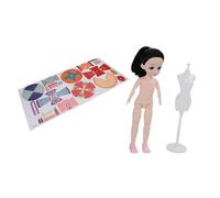 OEBUAFI Juego de Juguetes para Hacer Ropa de Muñecas para Niños con Tela Exquisita y Opciones Decorativas, Creaciones Personalizables, Herramientas Completas, Regalo Ideal para Amantes de la Moda en