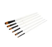 OEBUAFI Juego de Pinceles de Pintura con Cerdas Suaves, 6 uds., Pincel para óleo de Nailon Profesional Multifuncional para Artistas y Aficionados (Clavo Redondo)