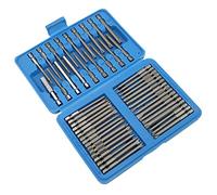 OEBUAFI Juego de Puntas de Seguridad de 50 Piezas, Puntas de Eje Largo con Embrague de Llave Hexagonal Torx en Forma de Estrella, Pozi Cuadradas de Tres Alas, Soporte Magnético