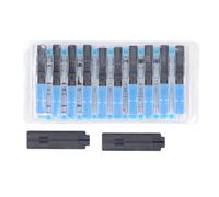 OEBUAFI Kit de Conectores de Fibra óptica de 100 Piezas, Conector Frío Reutilizable para una Conexión Perfecta, Ideal para Aplicaciones de Telecomunicaciones
