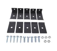 OEBUAFI Kit de Montaje para Paneles de Malla, Soportes de Cercado de Acero Al Carbono, 5 Juegos con Brackets Tornillos Varillas de Fijación para Paredes Postes Hormigón Madera