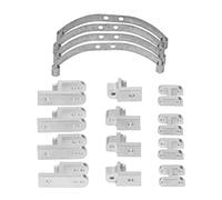 OEBUAFI Kit de Suspensión de Resorte de Hoja RC de Alto Rendimiento, Absorción de Impacto de Calidad para Coche WPL B4 24 1/16 RC, Aleación de Aluminio, 12 Uds. (Silver)