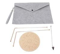 OEBUAFI Kit de Varillas de Radiestesia de Cobre, Varilla Adivinadora, Péndulo, Estera de Adivinación para Agua, Brujería, Caza de Fantasmas, Curación Energética con Diseño Compacto y