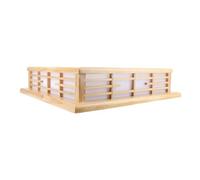 OEBUAFI Lámpara de Techo LED de Madera de Pino Alcanfor, Control Remoto y | Temperatura ajustable de 3000K-6500K, brillo neutro cálido blanco, Kit de gancho de suspensión de montaje empotrado, cuarto