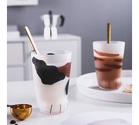 OEBUAFI Linda Taza de Vidrio con Patas de Gato, Taza de café Resistente Al Calor de 300 Ml con Diseño de Garras de Gatito Esmeriladas, para té con Leche, café Expreso, con Leche, (A)
