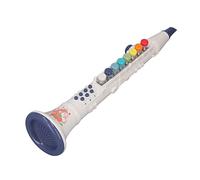 OEBUAFI Lindo Juguete de Clarinete, Instrumento Musical Divertido con Volumen Ajustable, Regalo de Cumpleaños Niños, Material Plástico, Aplicable para Mayores de 3 Años (White)
