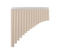 OEBUAFI Llave en C para Flauta de Pan con Bolsa de Transporte, Tubos de ABS para Tocar Fácilmente, Ideal para Principiantes, Niños y Adultos, 16 Tubos, Herramienta de Aprendizaje Musical (Beige)