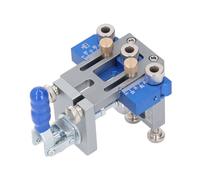 OEBUAFI Localizador de Perforación para Carpintería, Herramienta Perforadora, Kit de Plantilla de Pasador Pequeño y Portátil, Posicionador de Perforación Manual para Uso Industrial, Juego de Aluminio