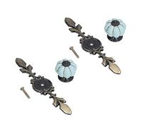 OEBUAFI Manija de Gabinete de Cerámica Vintage, Perillas de Cajón de Calabaza Fáciles de Usar, 4 Cm, 2 Tornillos, para Gabinete, Armario, Mueble de TV, para Caja de Almacenamiento de Joyas (1045A