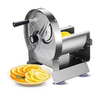 OEBUAFI Máquina Cortadora de Verduras Comercial de Acero Inoxidable Duradera, Cortadora Manual de Espesor Ajustable de 0,2-10 Mm para Cebolla, Tomate, Papa, de Alimentos que Ahorra Tiempo para