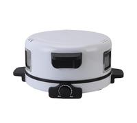 OEBUAFI Máquina para Hacer Pizza 2000W, Bandeja de Horno de 30 Cm con Recubrimiento Antiadherente, Control de Temperatura sin Escalas con Ventana Visible, para Pizza, Pan Plano, Filete, (Enchufe de