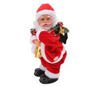 OEBUAFI Materiales de Primera Calidad Baile Musical Eléctrico Anciano Navideño Alegre Sacudiendo la Cadera Muñeco Anciano para Decoración Navideña Regalos para Niños (Mochila)