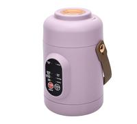 OEBUAFI Mini Arrocera Portátil, Olla Eléctrica para Cocinar 800 Ml con | Revestimiento Cerámico Antiadherente, Funcionamiento Silencioso con Rejilla