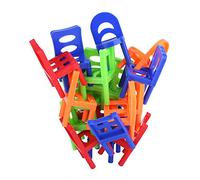 OEBUAFI Mini Juego de Juguetes de Silla de Plástico Apilable de Colores para Niños, Desarrollo de la Coordinación Mano-Ojo, Regalo para Niños para la Comunicación con la Pareja, Ligero y Portátil, 18