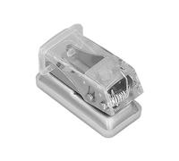 OEBUAFI Mini Perforadora, Perforadora Metálica de un Agujero para Manualidades con Papel, con Cierre para Guardar, Perfora 6 Hojas, Agujero de 6 Mm, Base limpia. (Transparente)