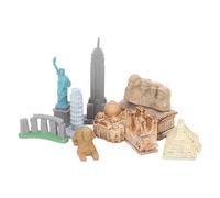 OEBUAFI Miniaturas Antiguos Edificios Famosos Conjunto Realista para Actividades de Exploración Visual para Niños para Decoraciones de Fiestas, 10 Piezas para Actividades Preescolares