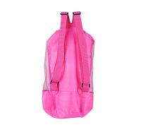 OEBUAFI Mochila de Malla con Cordón para Niños, Bolsa de Almacenamiento de Juguetes de Playa Ligera para Actividades Al Aire Libre, Mochila de Playa de Malla Apta para Niños (Pink)