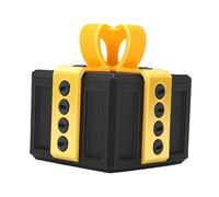 OEBUAFI Molesta Caja de Regalo, Tornillos Anidados y Mecanismo Giratorio para una Aventura Práctica de Desempaquetado, con Llave Interna para Cumpleaños, Vacaciones y Aniversario (Oro claro+Negro)