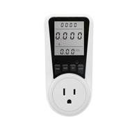 OEBUAFI Monitor de Consumo Eléctrico, Medidor de Potencia 110V-130V con | CA 120V 15A Máx, Pantalla LCD, Alarma de Sobrecarga, Batería Recargable Integrada, Función de Reinicio, 7 Modos de